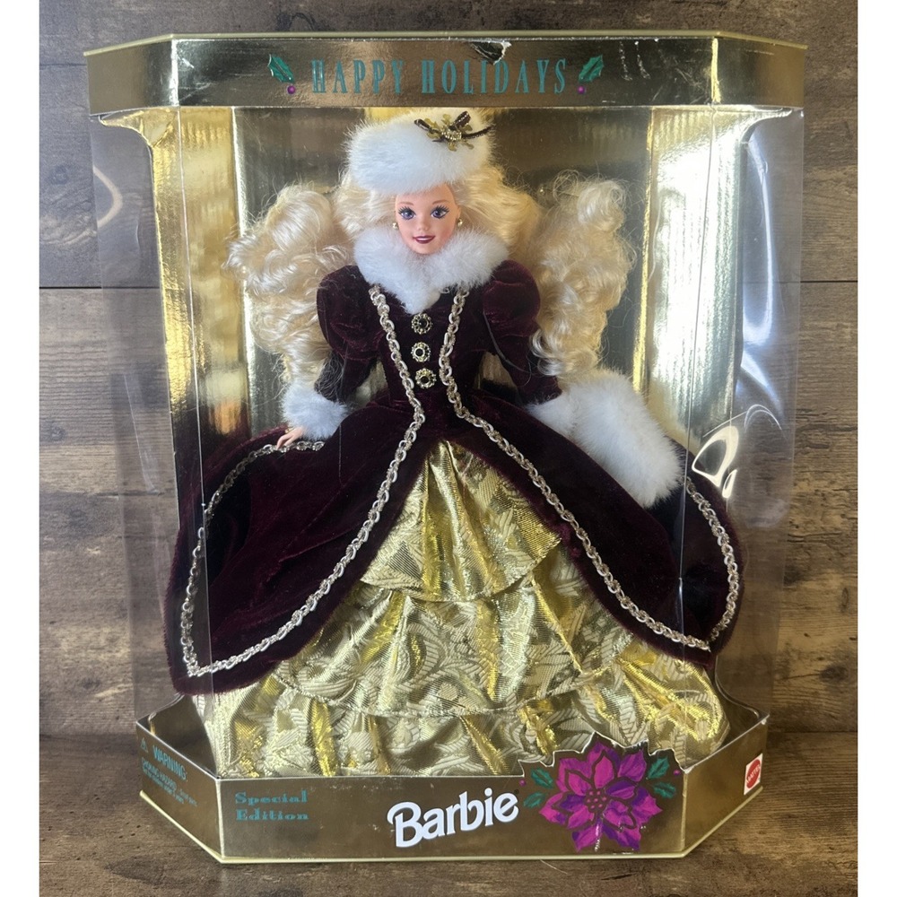 Happy Holidays Barbie Doll 1996 Mattel 15646 New In Box Fast & Secure Shipping